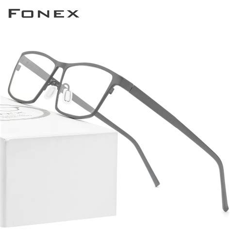 buy fonex pure titanium glasses frame men 2019 new prescription eye glasses for