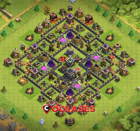 After upgrading town hall up to level 9, its color changes to gray and dark blue for the first time ever, and you have access to 10 additional buildings! 18+ Best TH9 Base in Sep 2018 | War, Farming, Trophy