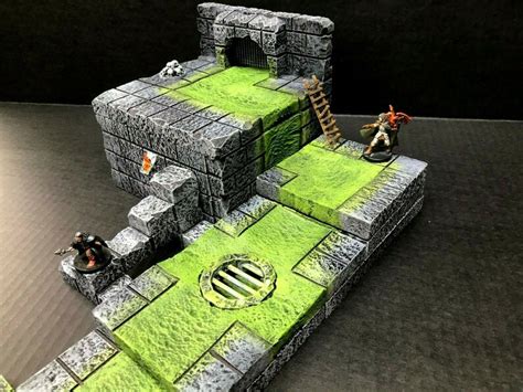 Big Dungeon Sewer Set Terrain 28mm Wargaming Dungeons And Etsy