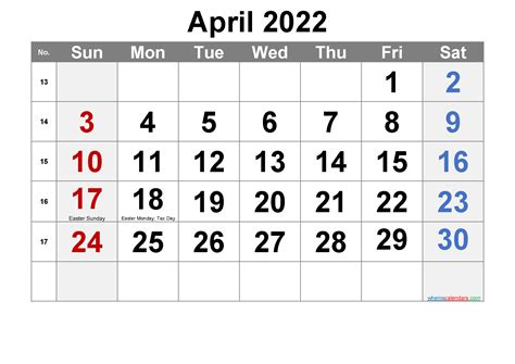 Free Printable Calendar 2022 April Template Calendar Design