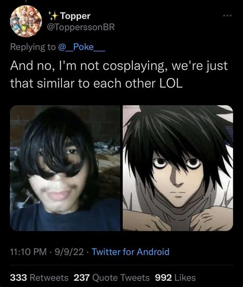 Cosplaying L From Death Note Ranimememes