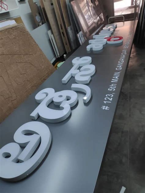 Led Rectangle 3d Acrylic Acp Sign Board For Advertisement 5x3 Feet