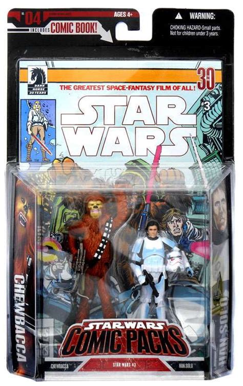 Star Wars Comic Packs 2006 Han Solo And Chewbacca Action Figure 2 Pack