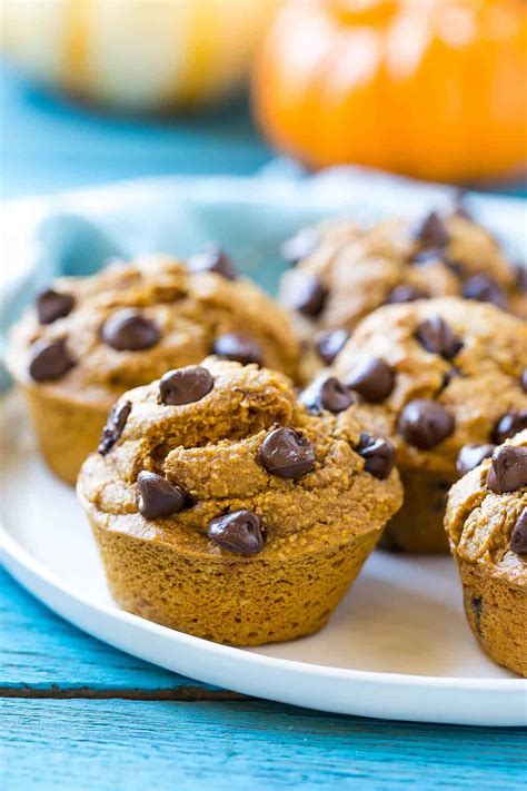 Chocolate Chips Pumpkin Muffins Healthy Fitness Meals