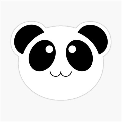 Kawaii Cute Panda Bear Face Sticker For Sale By Zipzadoo Redbubble