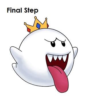 He's a cute little pomeranian dog and he's a lot of fun to draw. How to Draw King Boo
