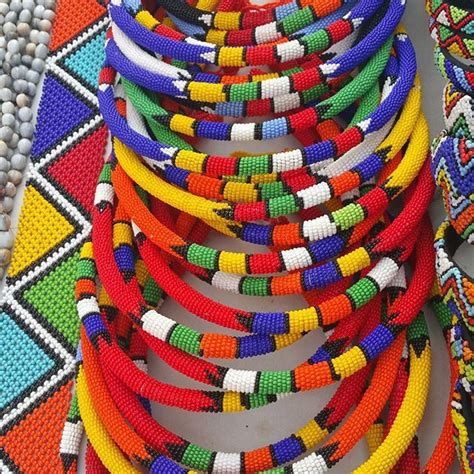 Traditional Zulu Beaded Necklaces And Hairbands These Colours Give Me Life Summerthings