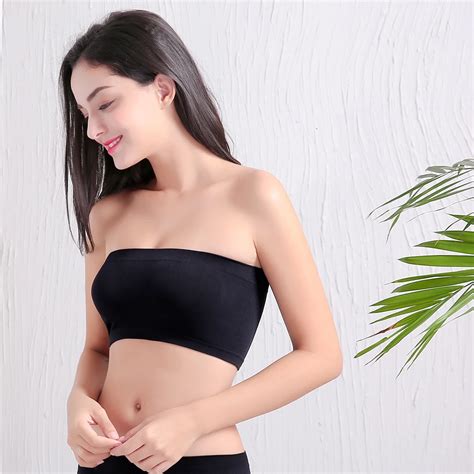 Colors Fashion Strapless Girls Tube Tops Seamless Elastic Crop Top Sexy For Women One Piece