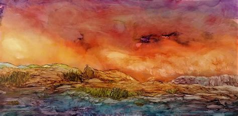 High Desert Storm Painting By Angela Marinari Fine Art America