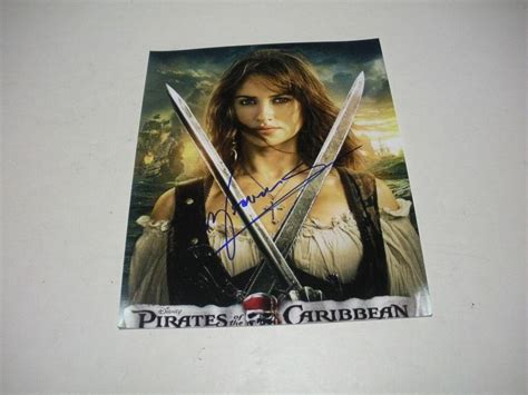 Penelope Cruz Pirates Of The Caribbean Actress Wholo Signed 8x10 Photo Auction