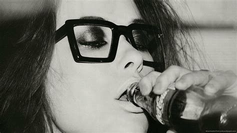 coca cola drinking girls glasses monochrome women hd wallpaper wallpaperbetter