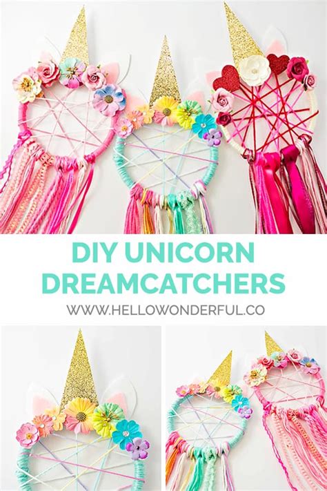 Diy Unicorn Dreamcatcher Crafts For Girls Easy Crafts For Kids Cute