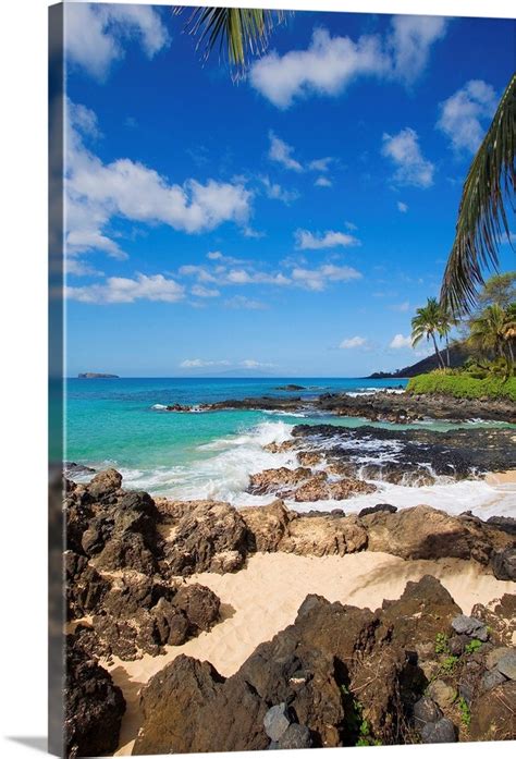 Hawaii Maui Makena Maui Wai Or Secret Beach And Rocky Surroundings