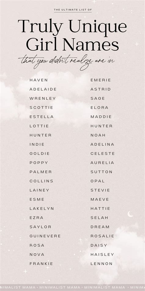 235 Stunning Unique Girl Names Im Literally Obsessing Over Unique