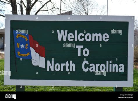 A Welcome To North Carolina Sign At The North Carolina Welcome Center