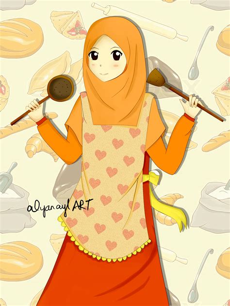 Chef png vector psd and clipart with transparent. 35+ Ide Kartun Muslimah Koki - Marie Charlot