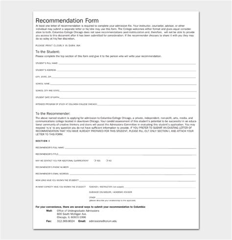 Letter Of Recommendation 24 Templates And Examples Word Pdf