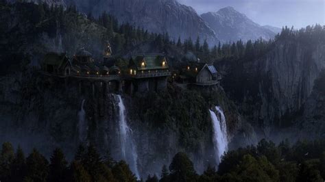 Rivendell Fantasy Landscape Fantasy Castle Landscape Art