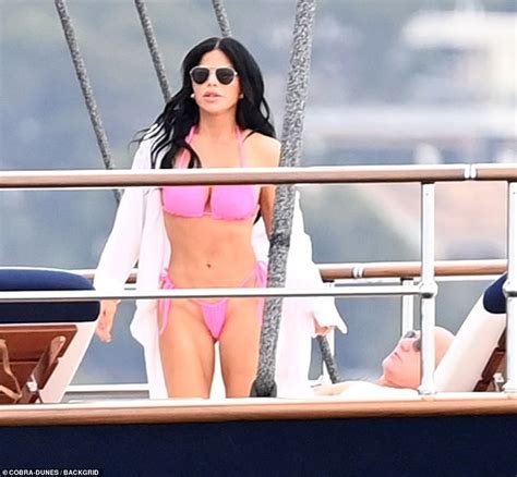 In Their Prime Jeff Bezos Bares His Muscles And Girlfriend Lauren Sanchez Rocks A Pink Bikini