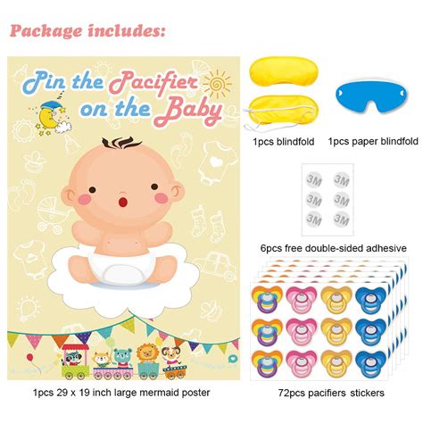 Buy Pin The Pacifier On The Baby Game Large Baby Poster Games For Baby