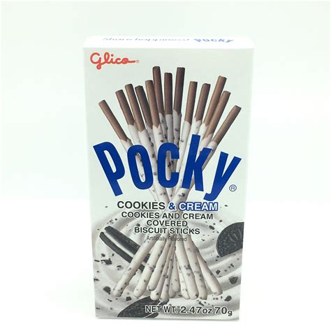 Glico Pocky Cookies And Cream Covered Biscuit Sticks 247oz