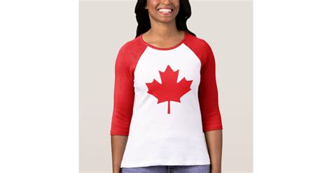 Canadian Flag Red Maple Leaf T Shirt Zazzle