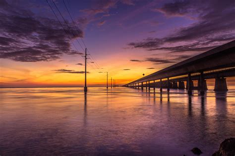 7 Mile Bridge Sunset Usa