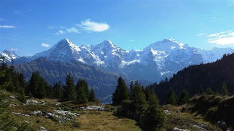Eiger Mönch And Jungfrau Foto And Bild Landschaft Berge Gipfel Und