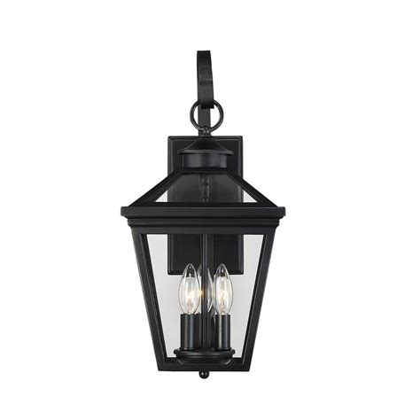 Its elegant design draws inspiration from classic craftsman architecture. Filament Design 3-Light Black Outdoor Wall Mount Sconce ...