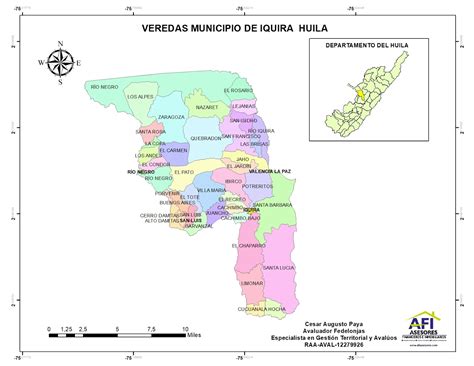 Mapa Veredas Municipio De Iquira Huila Huila Sig