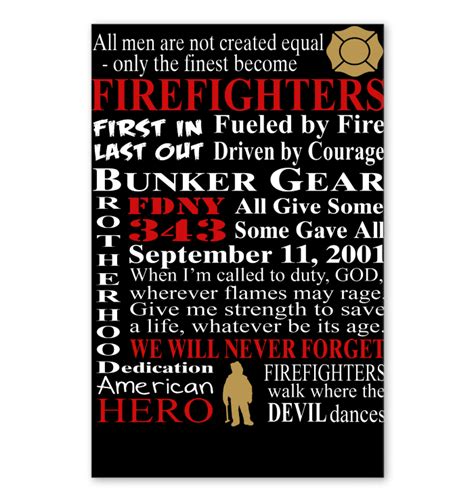 Firefighter Poster Poster Art Design