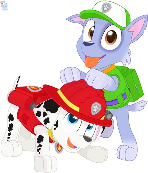 Marshall And Rocky Paw Patrol Relationships By Rainboweevee Da On