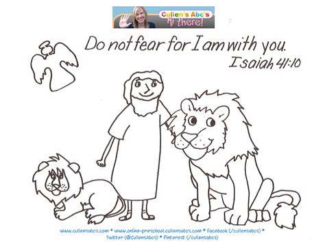 Daniel And The Lions Den Bible Memory Verse Coloring Page Free
