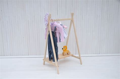 Childrens Clothing Rack Rabbit Bunny Garment Keeper With Wooden