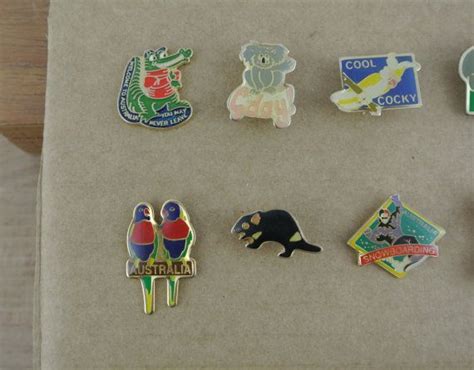 Vintage Australian Travel Souvenir Hat Lapel Pins Badges Etsy
