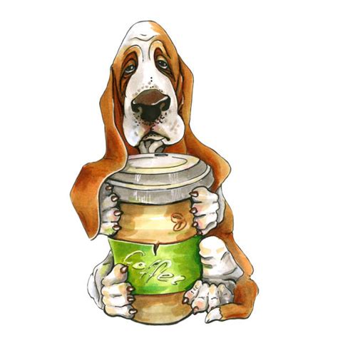 Dog Drinking Coffee Illustrations Royalty Free Vector Graphics And Clip