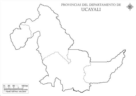 Mapas Departamento De Ucayali Para Colorear