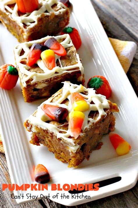 Pumpkin Blondies Cant Stay Out Of The Kitchen