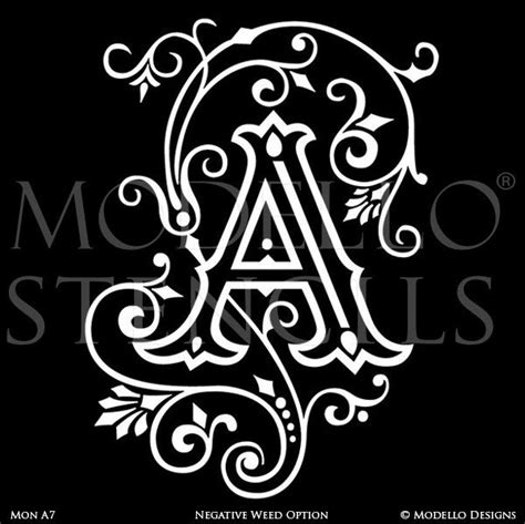 Monogram Wall Art Custom Lettering Stencils From Modello Designs