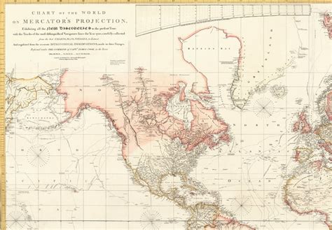 Chart Of The World Explorers Journey Vintage Old World Map Etsy