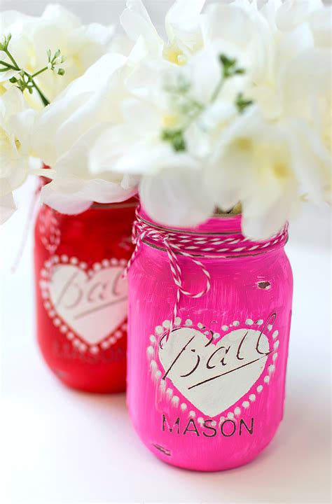 This valentine's day, take a break from the same old candies and flowers and put on your crafting gloves: Heart Jar Craft - Mason Jar Crafts Love