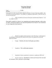 Difference Between Descriptive And Inferential Statistics Course Hero