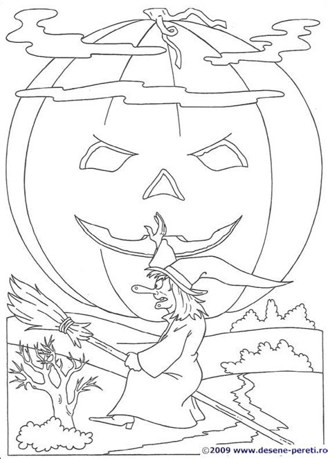 Halloween Desene De Printat Si Colorat Pentru Copii