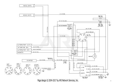 Remove the lower deck belt from around the idler pulleys, and the three spindle pulleys. MTD 13AX795S004 (2013) Parts Diagram for Wiring Schematic