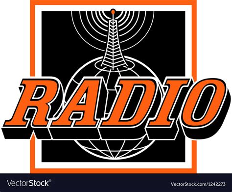 Radio Broadcast Logo Royalty Free Vector Image
