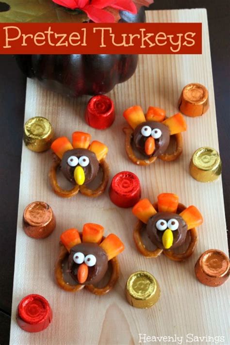 Pretzel Turkeys Thanksgiving Turkey Treats Thanksgiving Parties Fall