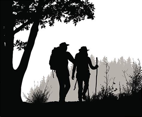 Two Friends Hiking Illustrations Royalty Free Vector Graphics And Clip