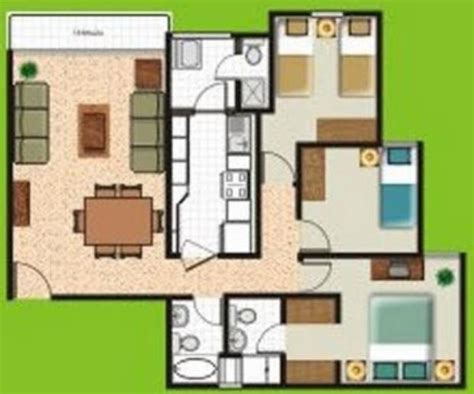 Plano De Casa Pequeña De 3 Dormitorios Bien Distribuidos