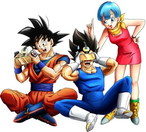 Goku Vegeta And Bulma Personajes De Dragon Ball Vegeta Y Bulma Dragon