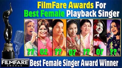 Filmfare Best Female Playback Singer Awards All Time List 1954 2021